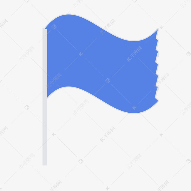 蓝色彩旗旗帜装饰旗子