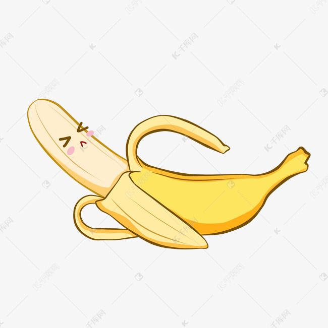 剥皮的水果香蕉表情包
