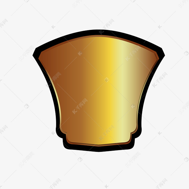 矢量手绘卡通金属盾牌