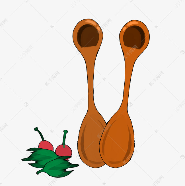 免扣手绘卡通勺子