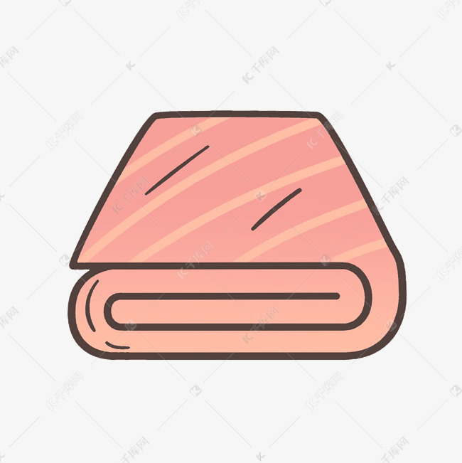 运动健身粉色毛巾卡通