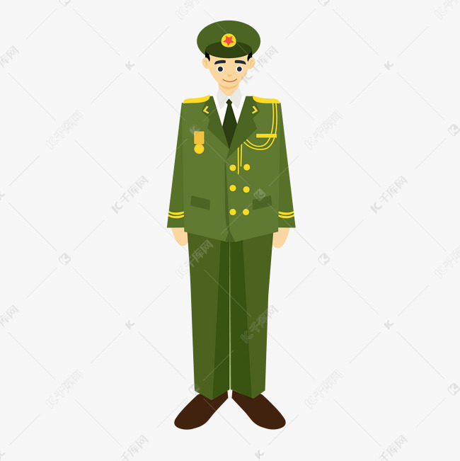 绿色的军人免抠图素材图片免费下载-千库网