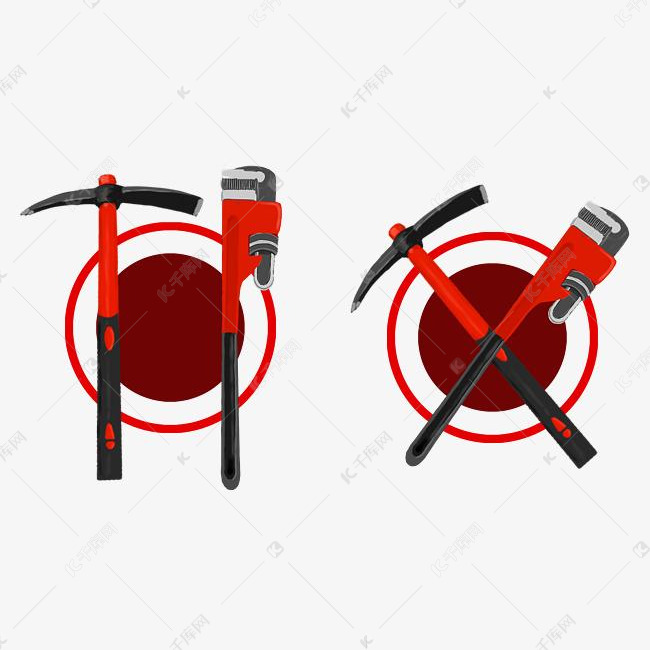 劳动工具手绘素材