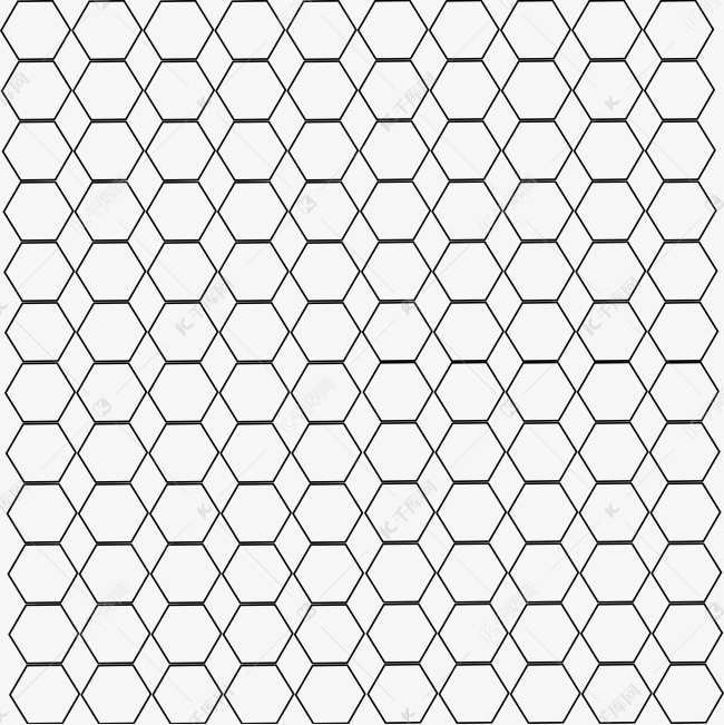 简约黑色六边形蜂窝状网格纹理背