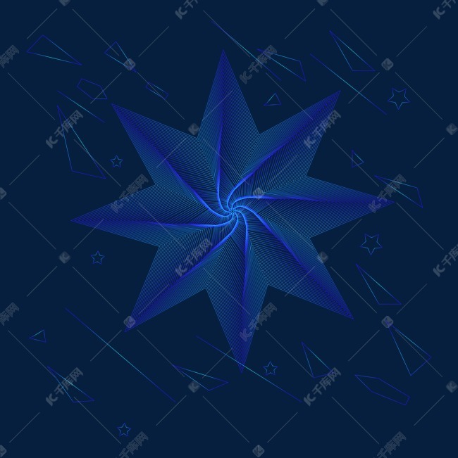 八角星装饰促销图案