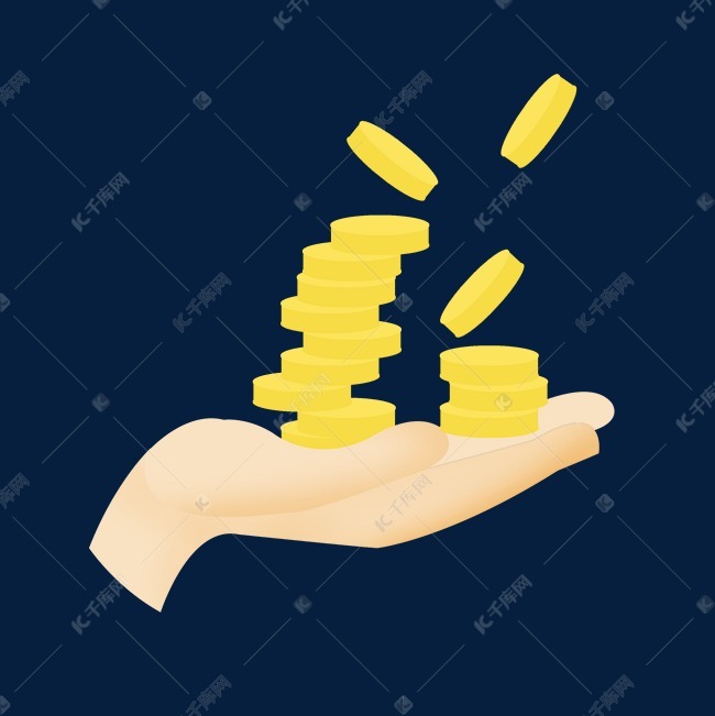 手绘金币钱币