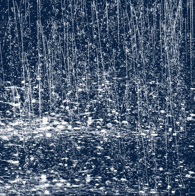 阴天暴风雨雨滴元素