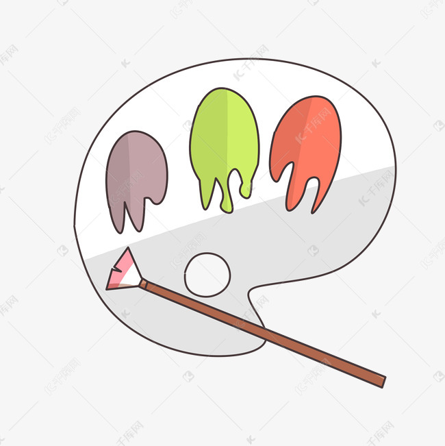 手绘绘画颜料盒