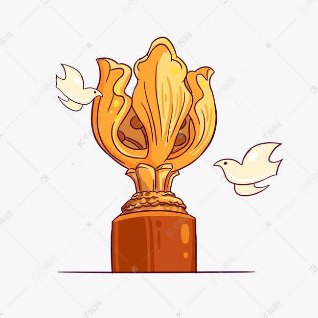 香港自治区标志紫荆花造型插画