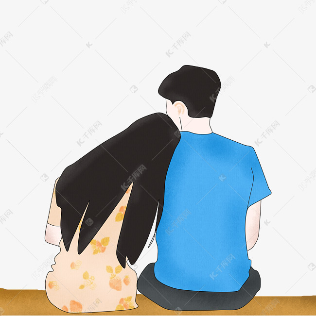 520情人节情侣依靠靠肩唯美美