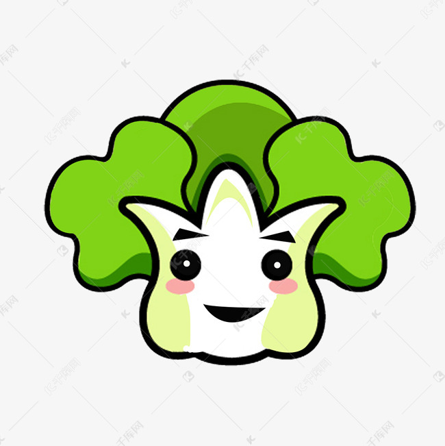 白菜装饰图案笑脸菜
