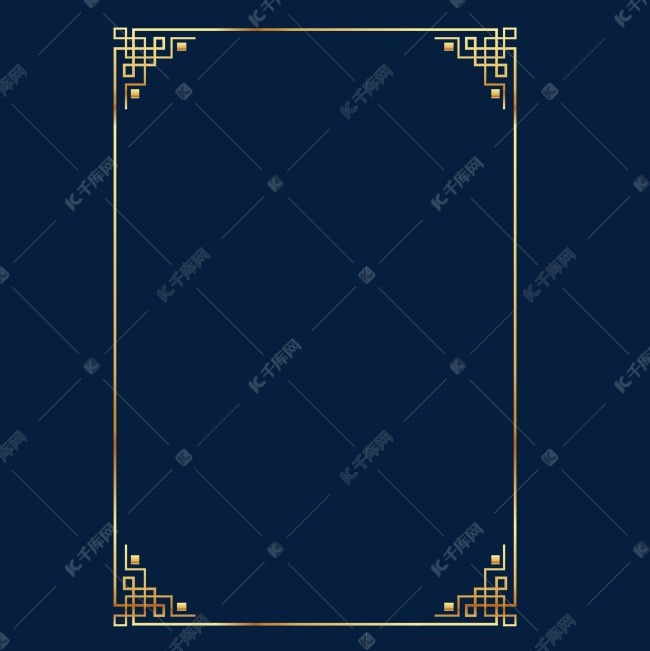 烫金风格金色矢量边框素材图片免费下载-千库网
