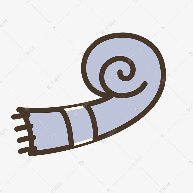 卡通矢量单体冬天围脖