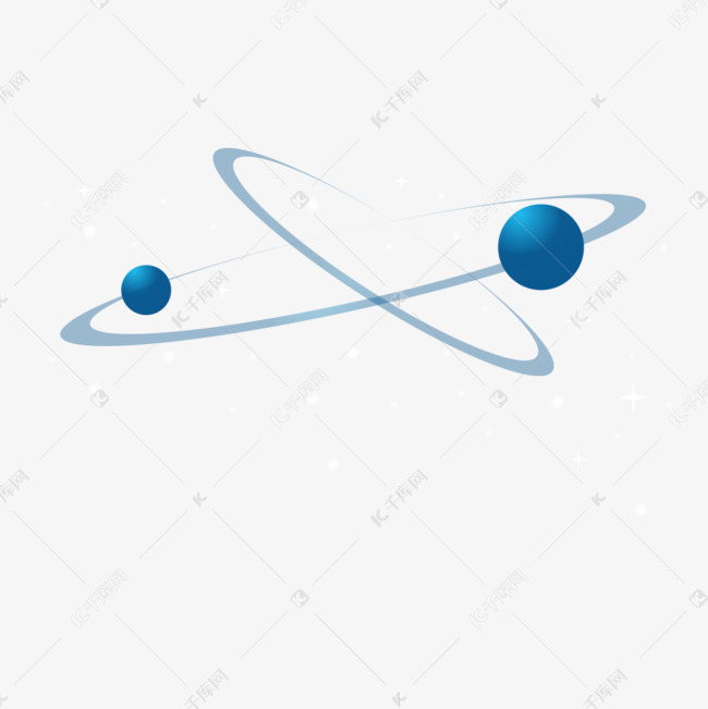 矢量创意星球轨道插画