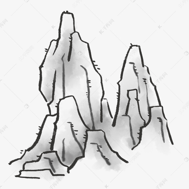 水墨山峰