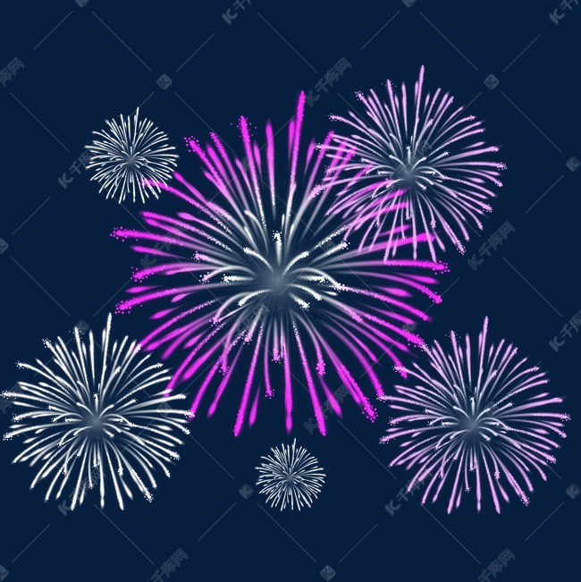 烟花爆竹彩色礼花元素