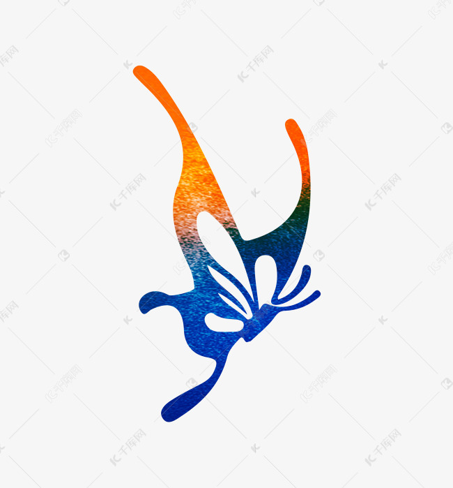 蓝色蝴蝶装饰素材