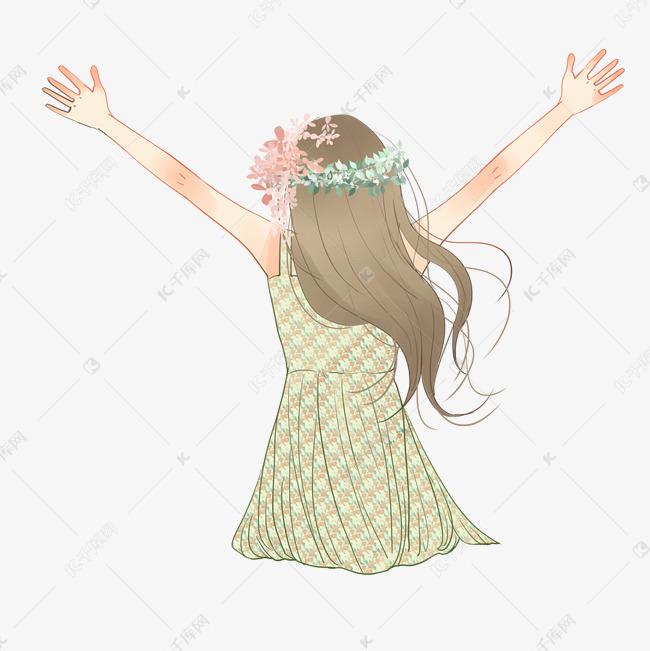 漂亮的女孩背影免抠图素材图片免费下载-千库网