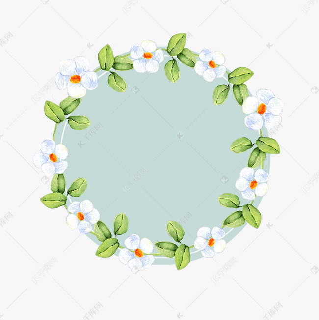 浪漫植物边框装饰素材