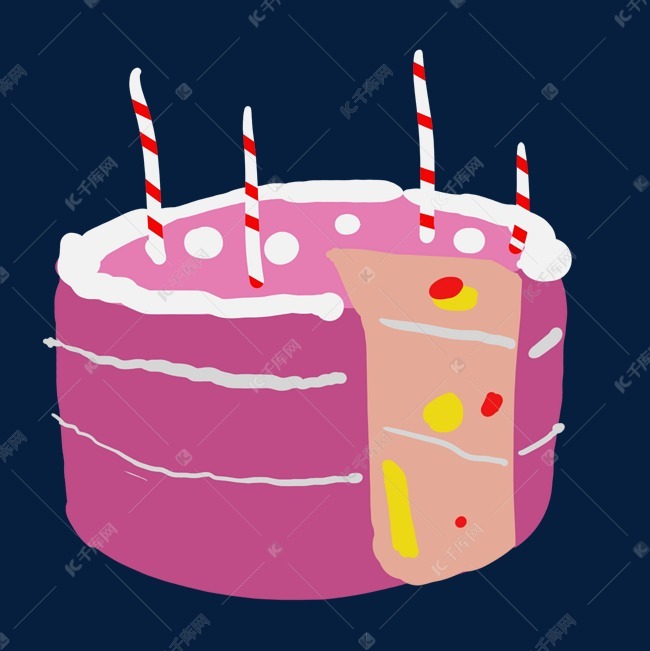 彩色圆弧蛋糕食物元素