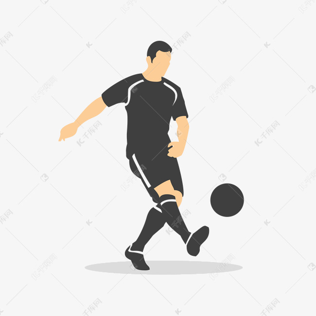 脚背颠球矢量素材