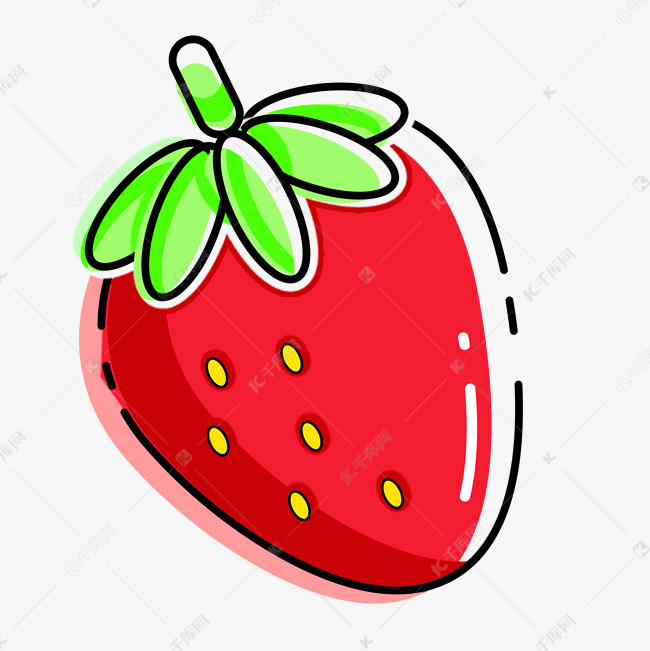 彩色圆弧草莓