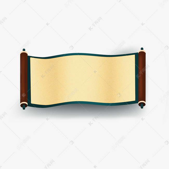 立体卷轴手绘插画