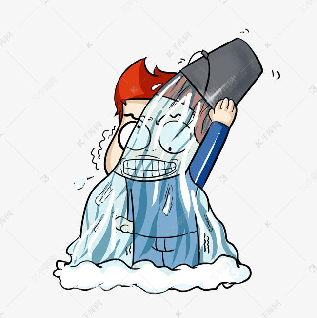 手绘冰桶挑战漫画