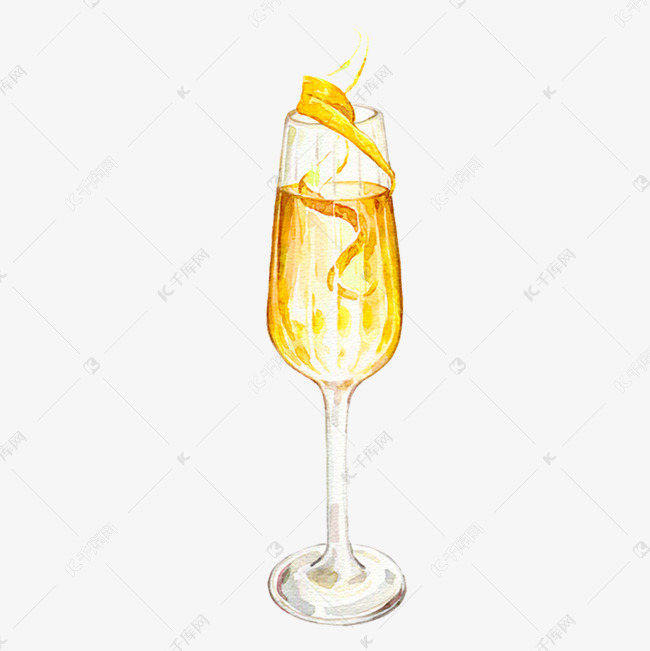 卡通一杯好喝的鸡尾酒免抠图