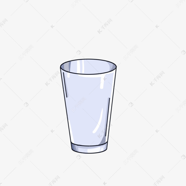 卡通简约透明玻璃酒杯