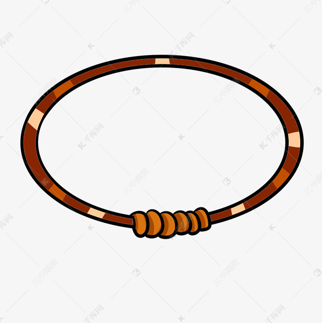 灰色手绘头绳
