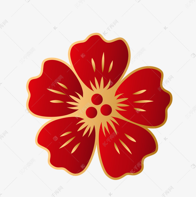 美丽的镂空三维剪纸花