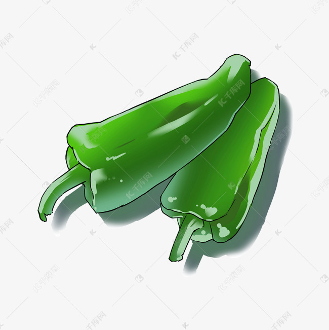 青椒食物卡通蔬菜