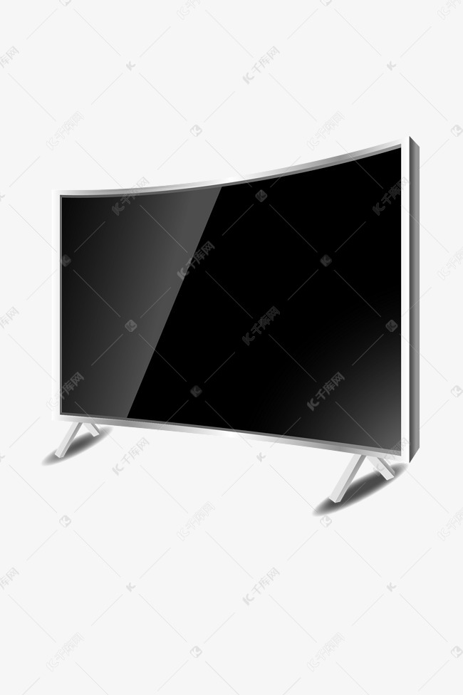 紫色的电视手绘插画