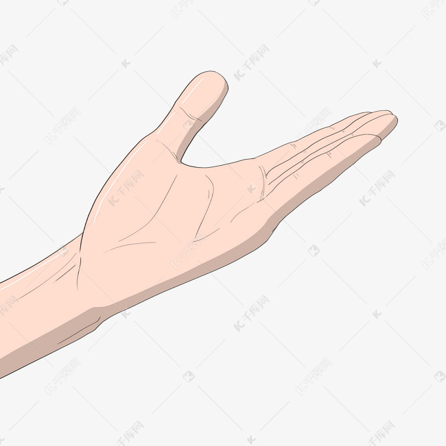 手绘邀请手势插画