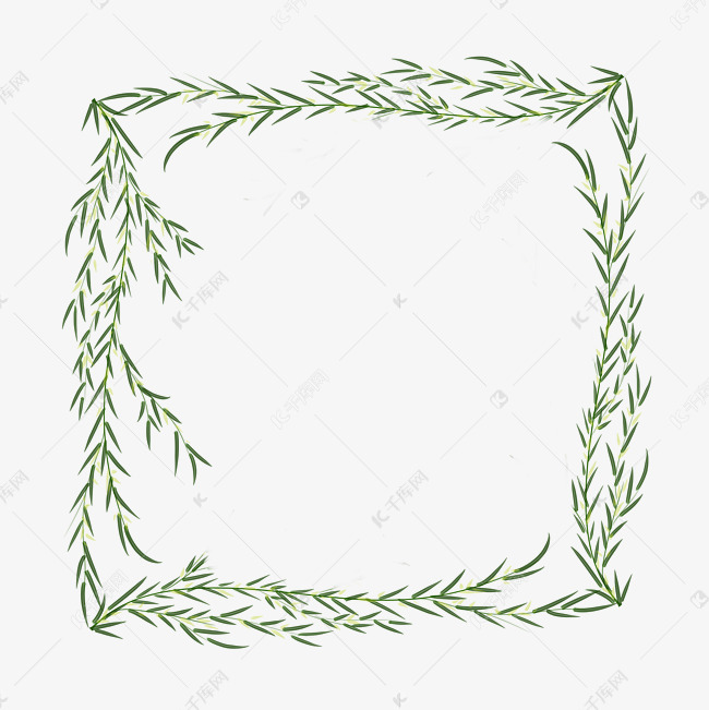 柳树枝边框