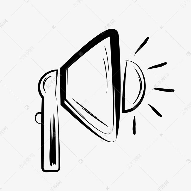 卡通风手绘广播喇叭