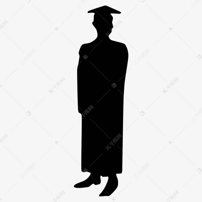 双手抱胸的博士人影