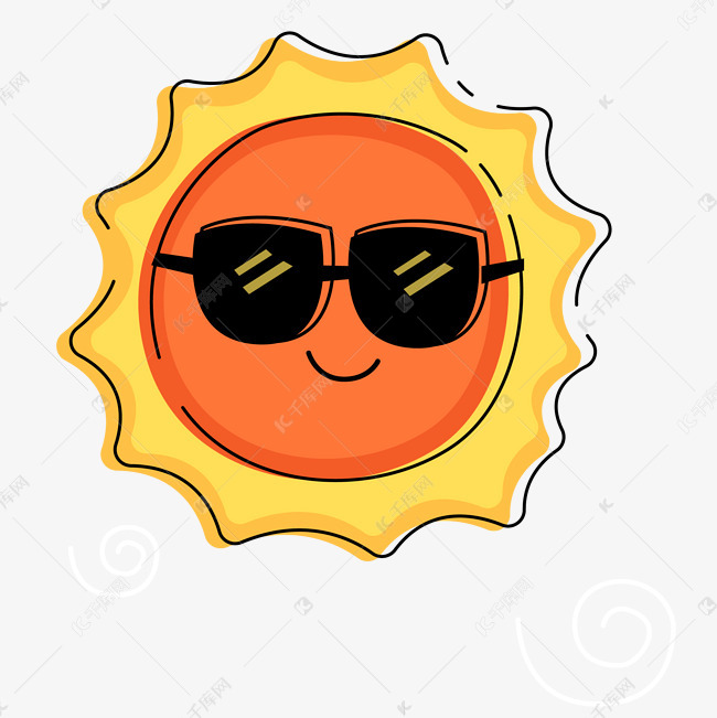 太阳戴眼镜