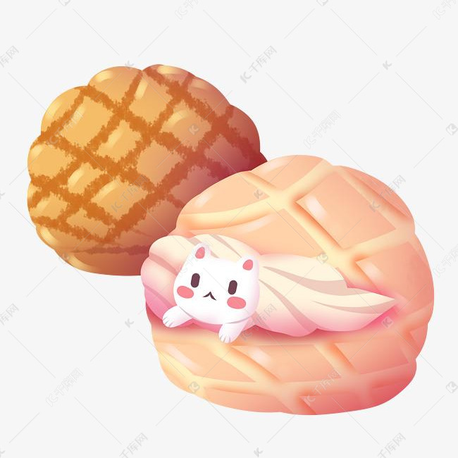 零食泡芙手绘插画