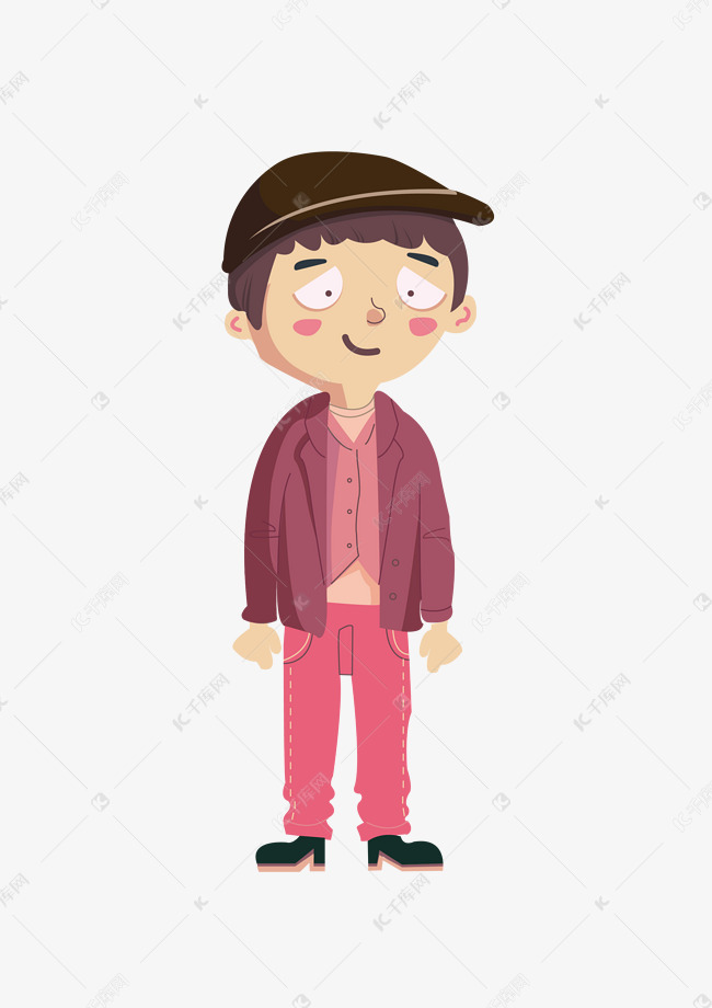 粉色气息的小小少年素材图片免费下载-千库网