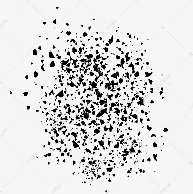 黑色凌乱艺术碎片素材图片免费下载-千库网