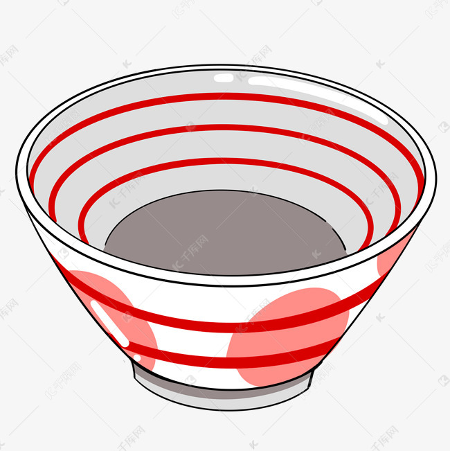 手绘漂亮的条纹碗