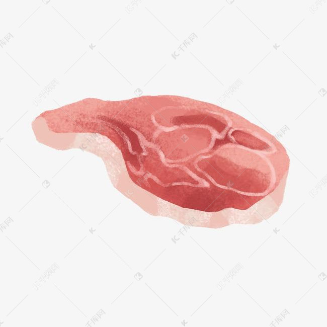 手绘新鲜生肉牛排