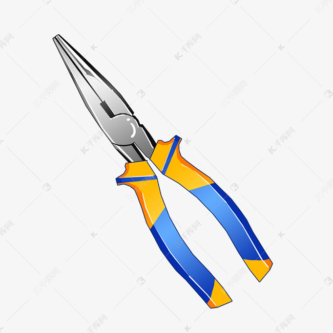 手绘尖嘴钳子插画