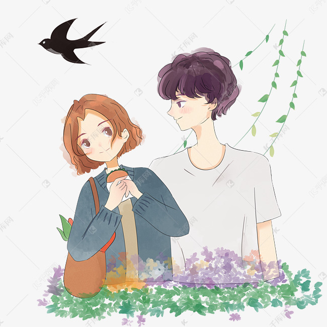 少男少女郊游绿柳燕子春游情侣P