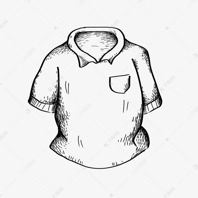 更多线描短袖手绘插画设计图片快来千库吧