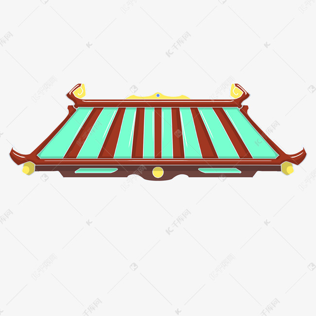 手绘坤宁宫房檐插画