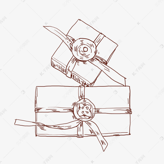 精美包装盒手绘插画