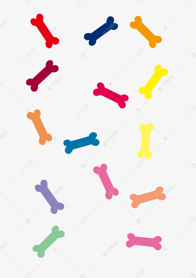 儿童节儿童彩色骨头